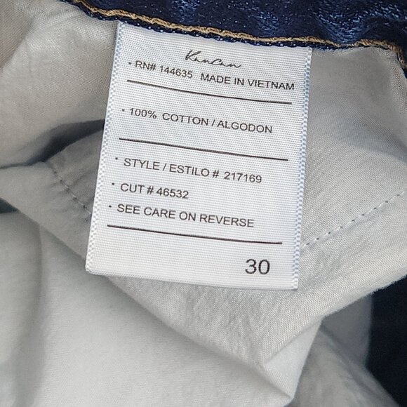 KanCan Ripped High Rise Wide Leg Cropped Jeans Womens Size 30 Baggy Denim Cotton - Picture 8 of 15